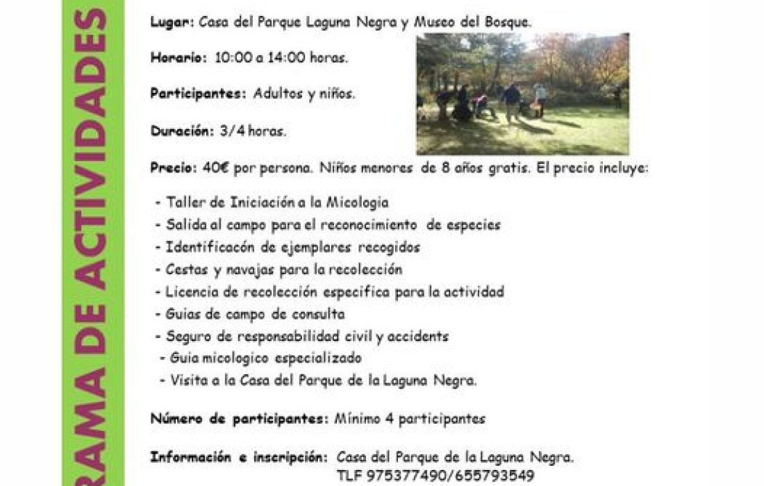 Jornadas micologicas Laguna negra. Tursoria